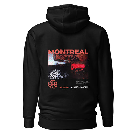 Sweat à capuche unisexe des rues de Montréal
