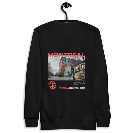 Sweat-shirt à capuche unisexe Premium des rues de Montréal