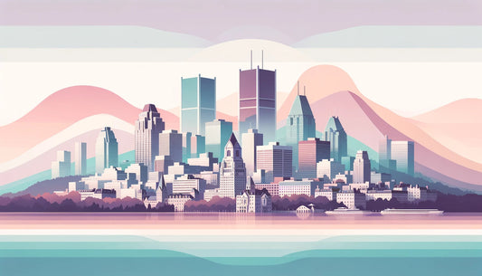 Downtown Montreal Skyline Painting